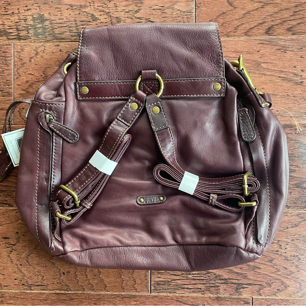 NWT Frye Jenny Leather Backpack - Brown - Picture 6 of 11